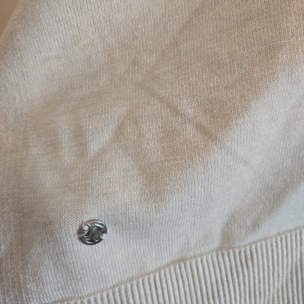 LULULEMON I O/S Open Back Knit Poncho I Light Grey I Silk Blend - Picture 3 of 4